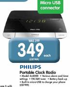Philips Portable Clock Radio(AJ4000)-Each