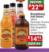 Bundoberg Soft Drinks-340ml Each