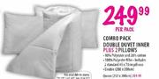 Double Duvet Inner (200x200cm) Plus 2 Pillows-Per Pack