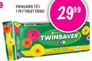 Twinsaver 1Ply Toilet Tissue-10's