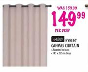 Eyelet Canvas Curtain-145*225cm