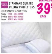 Simple Choice Quilted Mattress Preotectors-Single