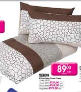 Sheraton Killian Grey Duvet Cover Queen