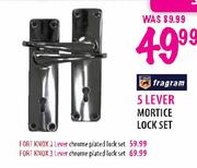 Fragram Fort Knox 3 Lever Chrome Plated Lock Set 