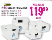 Adds Clear Storage Box 56L-Each