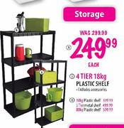 4 Tier Plastic Shelf 18Kg-Each 
