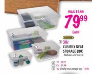 Adds Clearly Neat Storage Box 30L-Each