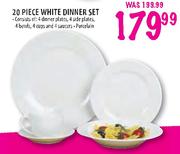 20 Piece White Dinner Set
