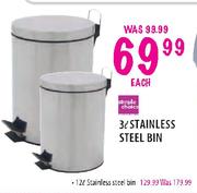 Simple Choice Stainless Steel Bin-3 Ltr each