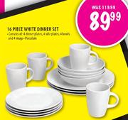 16 Piece White Dinner Set