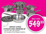 Tissolli Saphire 12 Piece Stainless Steel Cookware Set