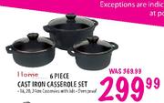 6 Piece Cast Iron Casserole Set