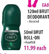 Brut Roll-On Assorted-50Ml