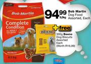 Bob Martin Dog Food Assorted-8.5Kg + Beeno Dog Biscuits Assorted-300Gm