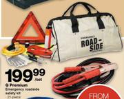 Q Premium Emergency Roadside Safety Kit-21 Piece Per Set