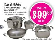 Russell Hobbs 7 Piece Stainless Steel Cookware Set-per set