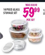 10 Piece Glass Storage Set-per set