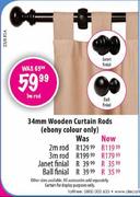 34mm Wooden Curtain Rods Janet Final