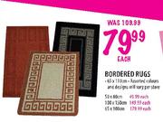 Bordered Rugs 65 x 110cm-Each