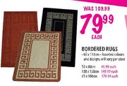 Bordered Rugs 100 x 150cm-Each 