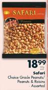 Safari Choice Grade Peanuts/Peanuts & Raisins Assorted-500g Each