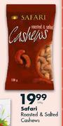 Safari Roasted & Salted Cashews-100g
