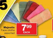 Majestic Face Cloths Assorted-Each