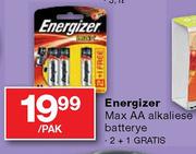 Energizer Max AA Alkaliese Batterye-Per Pack