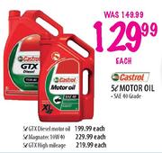 Castrol GTX Diesel Motor Oil-5Ltr Each