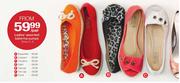 Ladies Ballerina Pumps Leopard Sizes 3-8-Per Pair