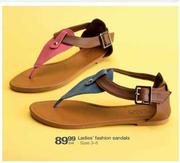 Ladies Fashion Sandals Sizes 3-8-Per Pair