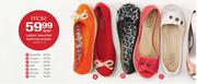 Ladies Assorted Ballerina Pumps Floral-Per pair