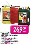 Addis Yellow Fuel Jerry Can-25Ltr Each
