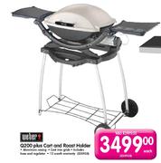 Weber Q200 Plus Cart and Roast Holder - Each
