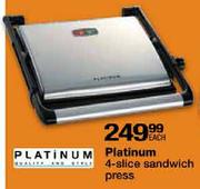 Platinum 4-Slice Sandwich Press - Each