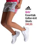 Adidas Girl's Essentials Cotton Knit Shorts