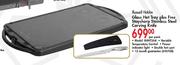 Russell Hobbs Glass Hot Tray Plus Free Staysharp Stainless Steel Carving Knife-Per Pack