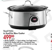 Russell Hobbs Dual Pot Slow Cooker-6 Ltr Each