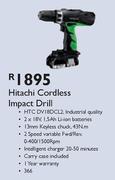 Hitachi Cordless Impact Drill (HTC DV18DCL2)