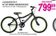 Raleigh 16"/20" Atomic Mountain Bike Each