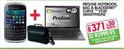 Proline Notebook, Bag + BlackBerry Curve 9320 Smartphone