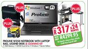 Proline W258 Notebook With Laptop Bag, Legend Desk & Cleaning Kit