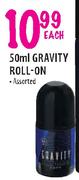 Gravity Roll-on - 50ml Each