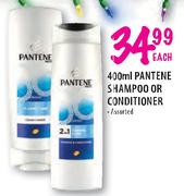 Pantene Shampoo or Conditioner - 400ml Each