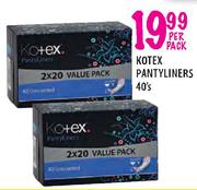 Kotex Pantyliners - 40's Per Pack