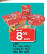 Chio Party Mix 250g/Stickletti 250g/Maxi Mix 250g-Each