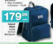 Island Style Large School Backpack-Each