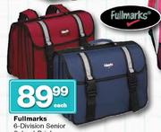 Full Marks 6-Division Senior School Briefcase Backpack-Each