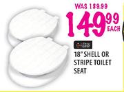 Always Home Shell Or Stripe Toilet Seat-18" Each