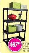4 Tier Plastic Shelf-80kg